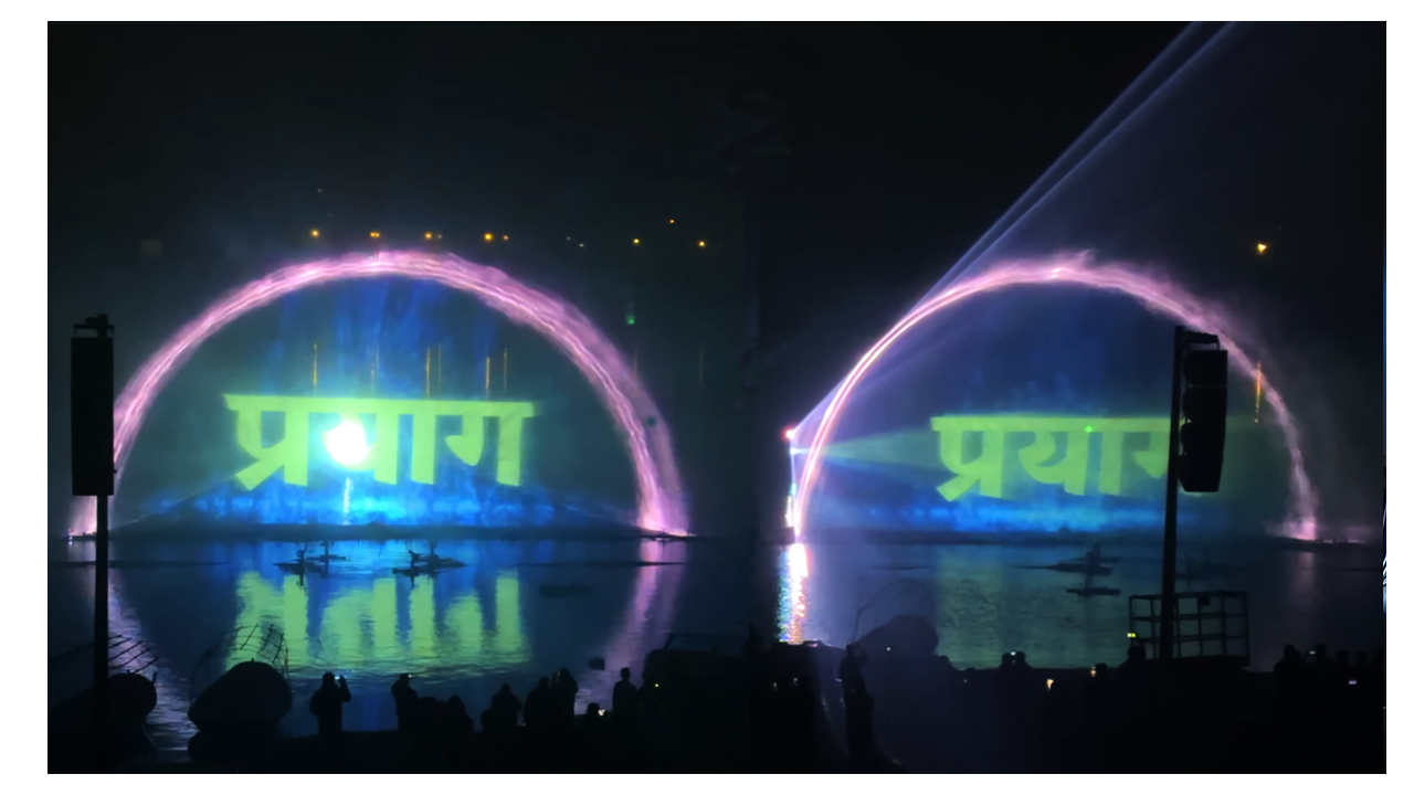 Water Laser Show at Maha Kumbh 2025