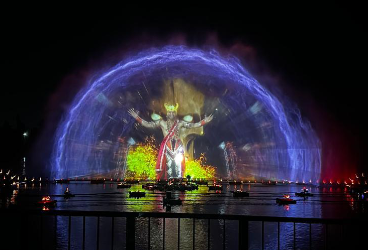 Water Screen Projection Mapping Show at Moradabad