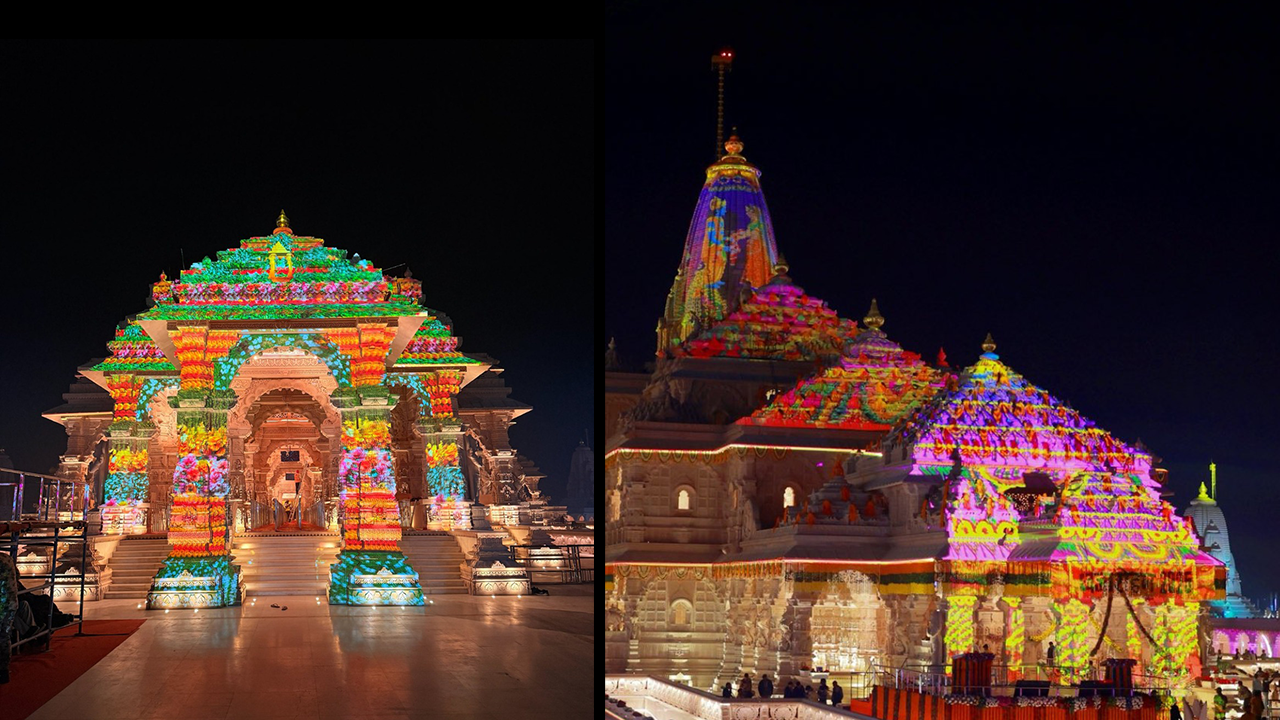 3D Projection Mapping Sound & Light Show at Ram Mandir